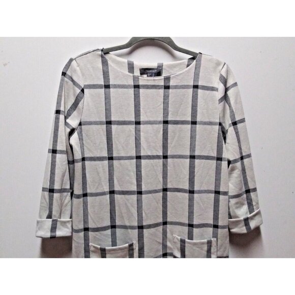 PRIMARK Beige Checkered dress Career Shift US 4 UK 8 English-style Pockets EUC - Picture 3 of 9